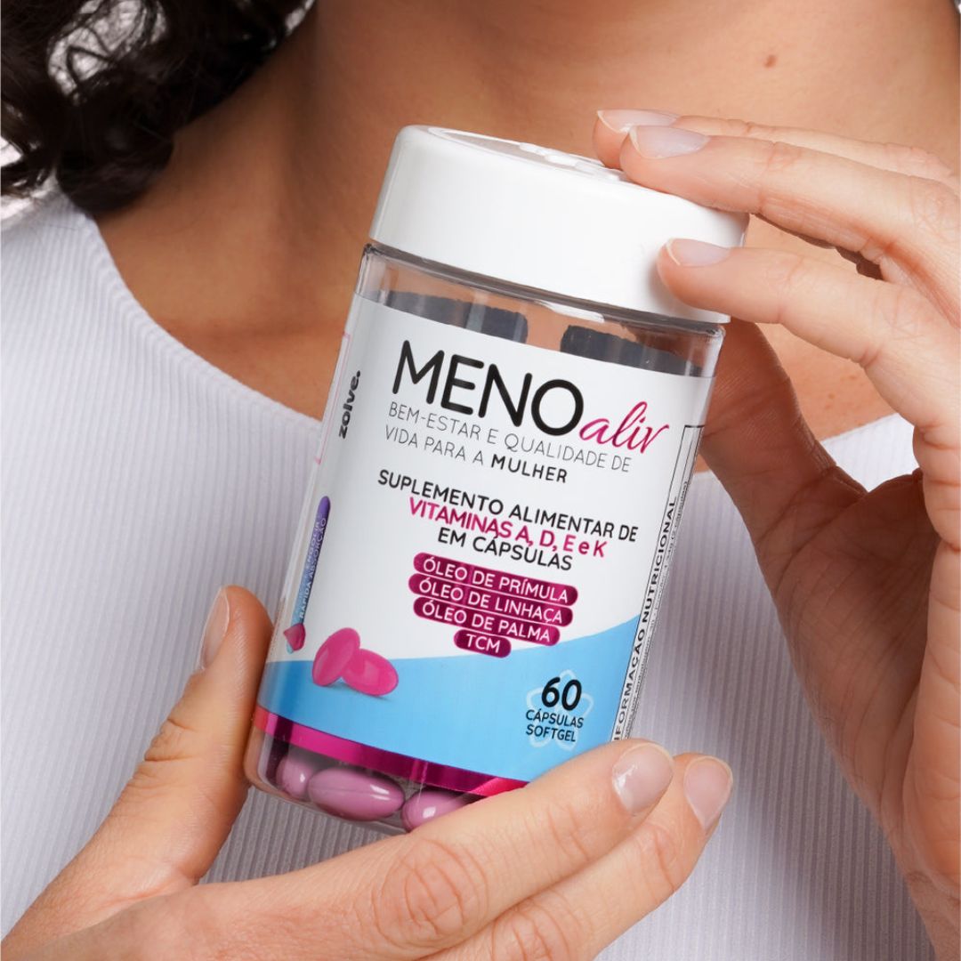 Meno Aliv 60 Cápsulas - Apoio ao bem-estar feminino + Frete Grátis