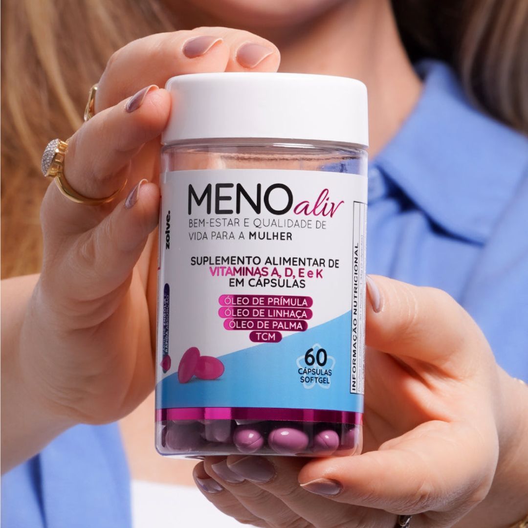 Meno Aliv 60 Cápsulas - Apoio ao bem-estar feminino + Frete Grátis
