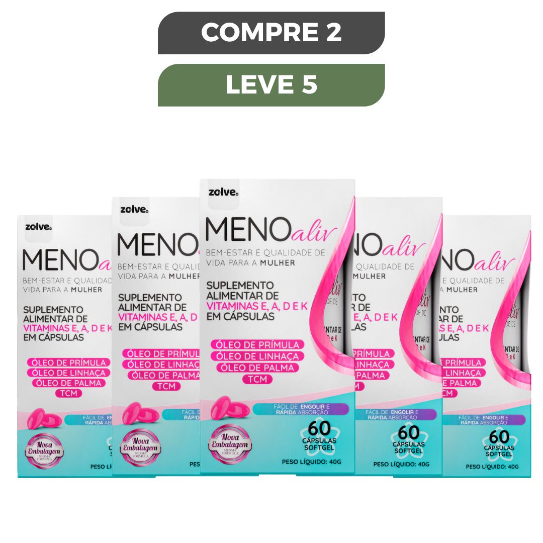Meno Aliv 60 Cápsulas - Apoio ao bem-estar feminino + Frete Grátis