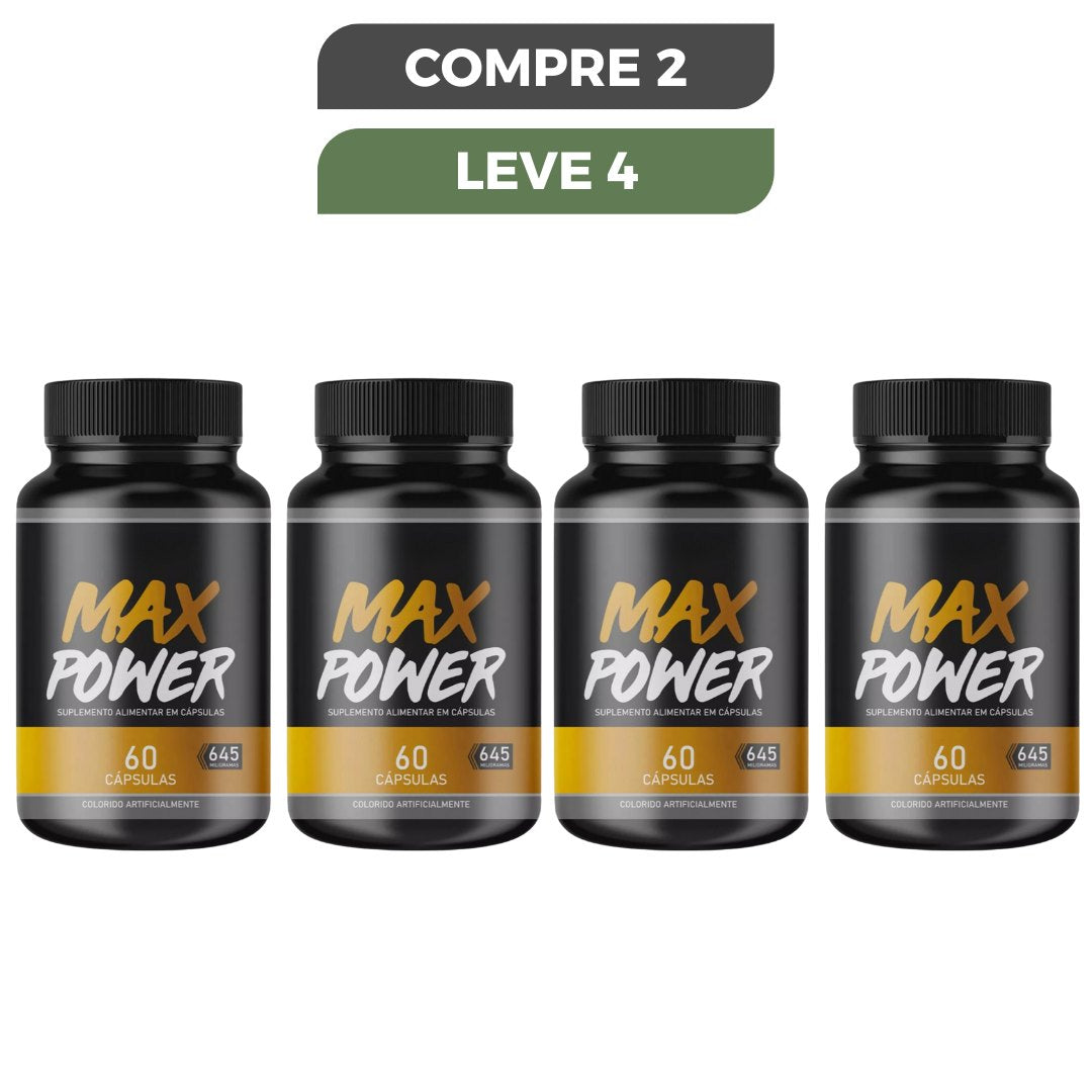 Max Power 60 Caps - Para Desempenho Masculino - Promoção Oficial