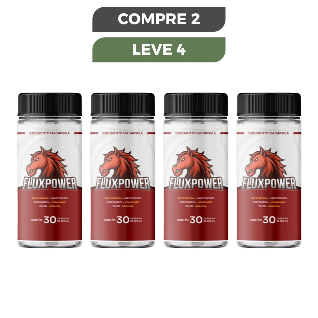 FluxPower 30 Cápsulas - Mais Performance e Desempenho - Promoção Oficial