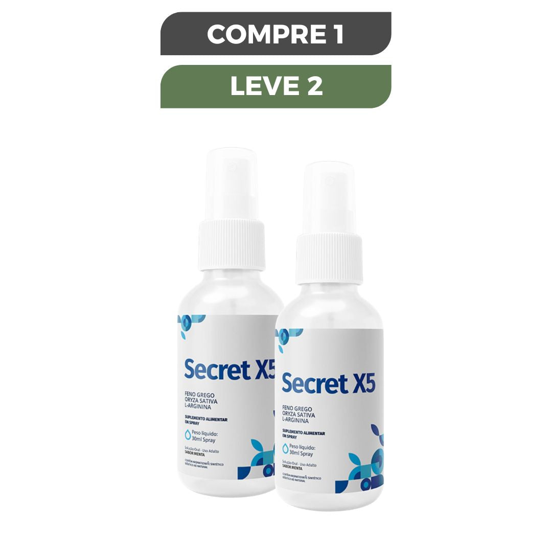 Secret X5 Spray 30ml - Vitalidade e Desempenho Masculino