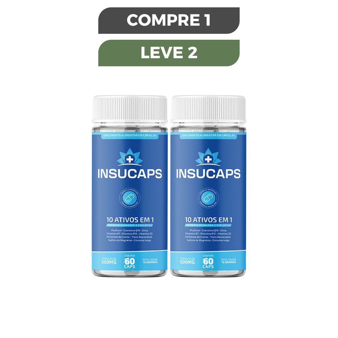 Insucaps 60 Caps - Auxílio No Bem-Estar - Promoção Oficial