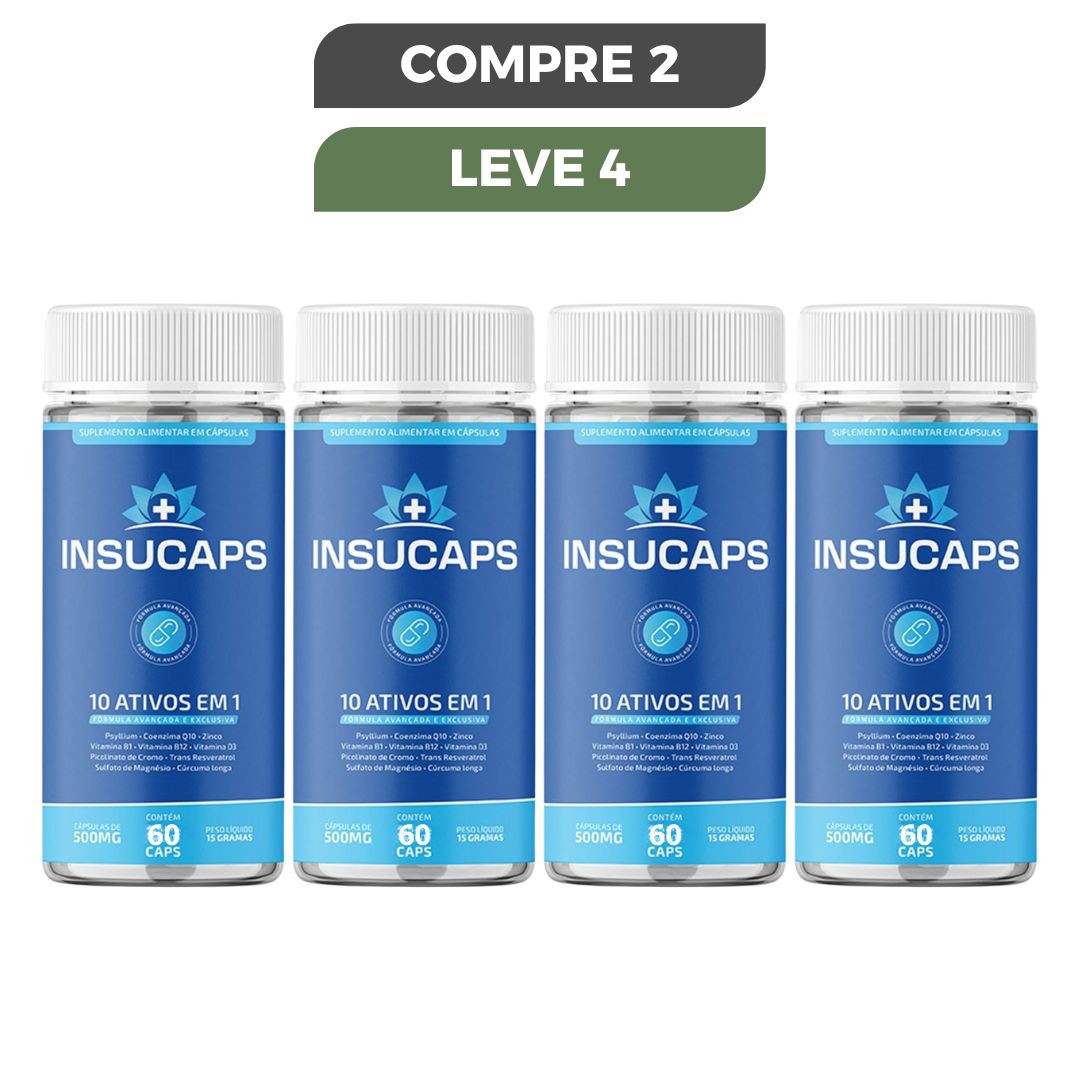 Insucaps 60 Caps - Auxílio No Bem-Estar - Promoção Oficial