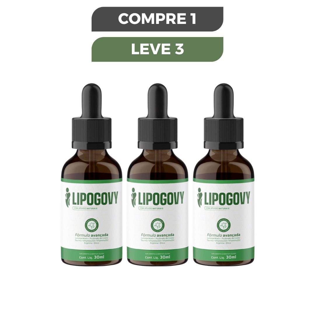 Lipogovy Gotas 30ml - Emagrecimento Eficaz - Promoção Oficial