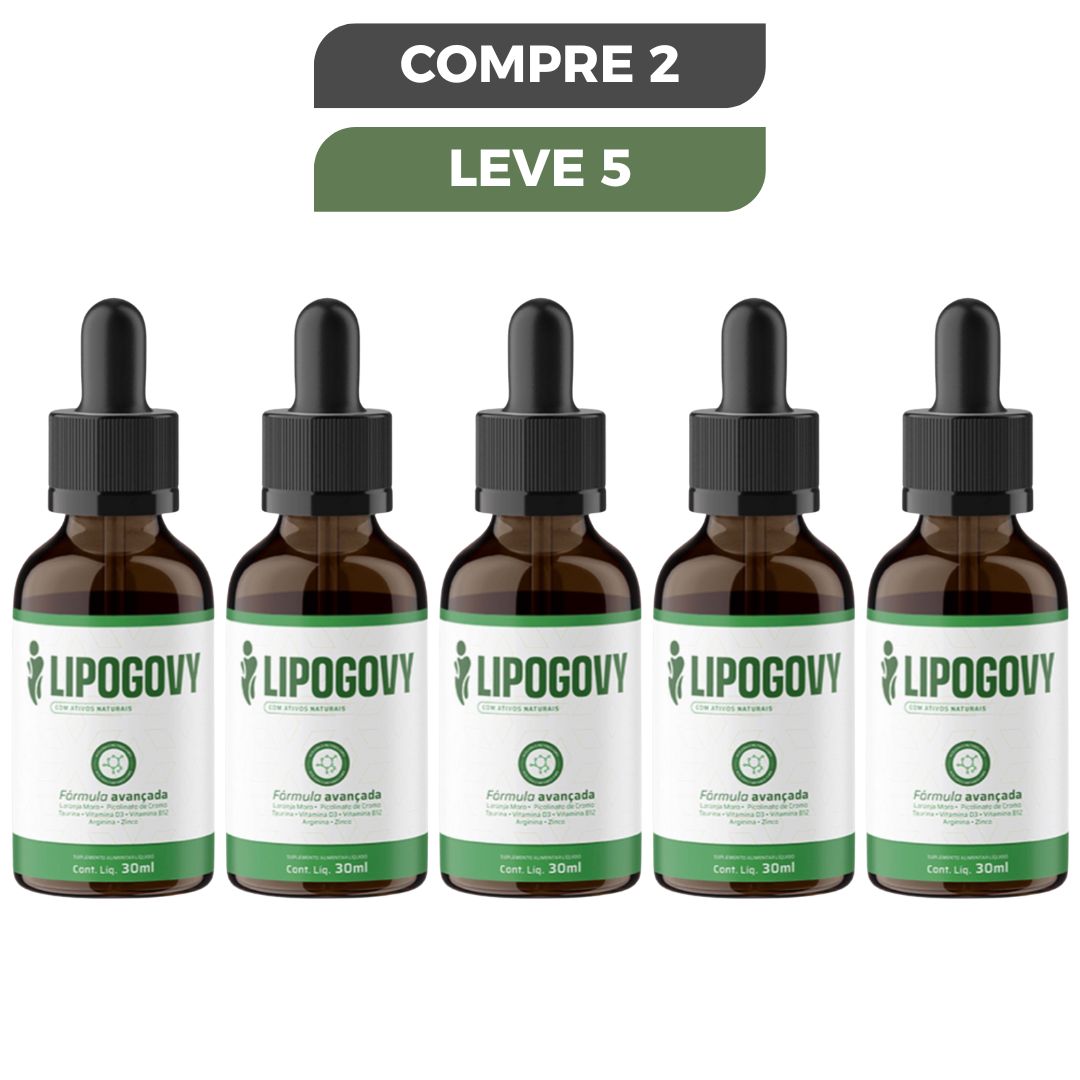 Lipogovy Gotas 30ml - Emagrecimento Eficaz - Promoção Oficial